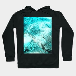 modern abstract aqua blue texture  teal turquoise Hoodie